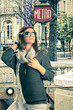 Woman visiting Paris in France Woman visiting Paris in France