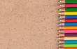 color pencils on a brown background color pencils on a brown background