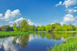 Flood waters of Narew river, Poland.