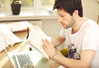 Man Studying At Computer