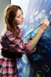 Young painter at work