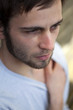 Portrait, jeune, homme, beau, mâle, romantique, masculin