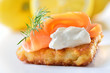 Kartoffel-Rösti mit Lachs und Sahnemeerrettich