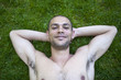 Sport, sportif, muscle, musclé, jeune, homme, nu, viril