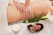 Photo: An attractive lying down on a massage bed An attractive lying down on a massage bed