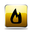 Fire glossy yellow icon