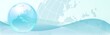 elegant web background with blue earth and abstract waves