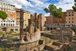 Ancient ruins at Largo Argentina. Rome. Italy