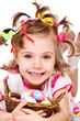 Closeup portrait of a girl