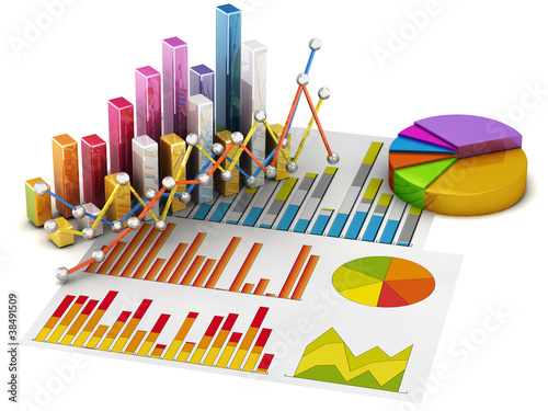 Illustration: Graph diagram pie chart 3d Graph diagram pie chart 3d