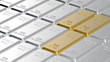 Gold and platinum ingots.