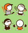 Vector: Sports funny peoples. Sports funny peoples.
