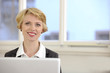 businesswoman with laptop