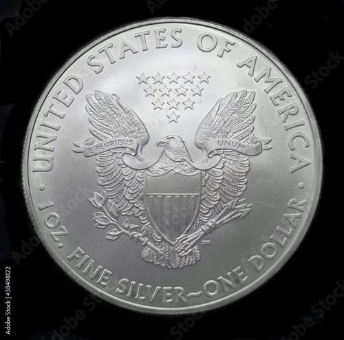 Photo: American silver eagle dollar coin American silver eagle dollar coin