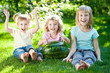 Children having picnic
