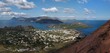 Aeolian islands seen from Vulcano island, Sicily, Italy