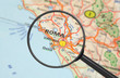 Destination - Rome (with magnifying glass)