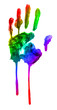colorful handprint