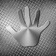 metal handprint