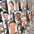 Many the isolated portraits of people