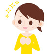 女性 上半身 希望
