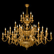 Vintage chandelier isolated on black