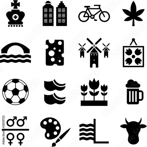 Vector: Netherlands pictograms Netherlands pictograms