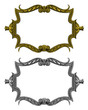 Vintage frame in engraved style Vintage frame in engraved style