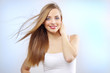 Pretty girl with long hair Pretty girl with long hair
