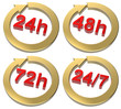 Set of 24-72 hours delivery signs
