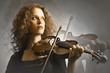 Violin playing violinist beautiful woman player