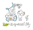 Eco responsibility, vector drawing
