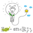 Eco energy, vector drawing