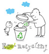 Eco recycling, vector drawing Eco recycling, vector drawing