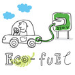Eco fuel, vector drawing Eco fuel, vector drawing