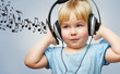 girl with headphones