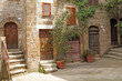 italian yard in tuscan village