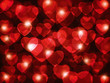 Red heart lens background. Red heart lens background.