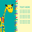 giraffe in vector format, birthday, holiday