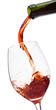 red wine poured into glass
