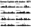 Skylines Germany, with Shadow - Set 1