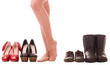 Sexy woman's legs with fashion shoes