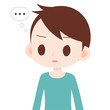 男の子 上半身 無表情