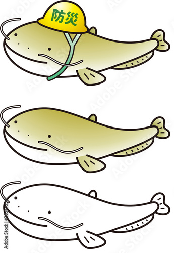 Vector: 防災ナマズ 防災ナマズ