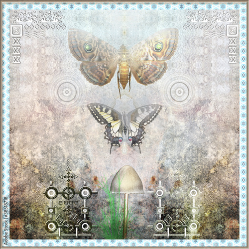 Illustration: THROUGH THE LOOKING GLASS-MAGIC MUSHROOMS. THROUGH THE LOOKING GLASS-MAGIC MUSHROOMS.