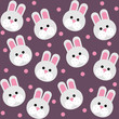Bunnies seamless background