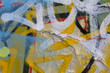 alte Wand mit Farbe beschmiert alte Wand mit Farbe beschmiert