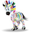 Zebra Cartoon Quadricromia-Four Color Process Zebra-Vector Zebra Cartoon Quadricromia-Four Color Process Zebra-Vector
