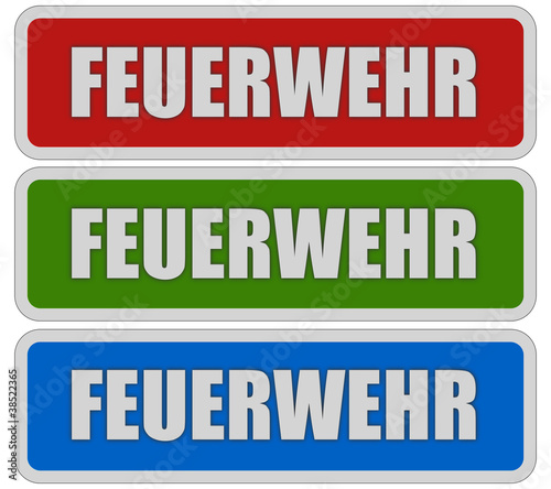 Illustration: 3 Sticker rgb oc FEUERWEHR 3 Sticker rgb oc FEUERWEHR