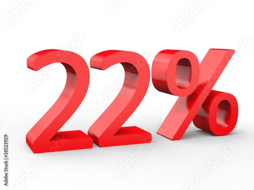 Illustration: 3d Schrift 22% rot 3d Schrift 22% rot